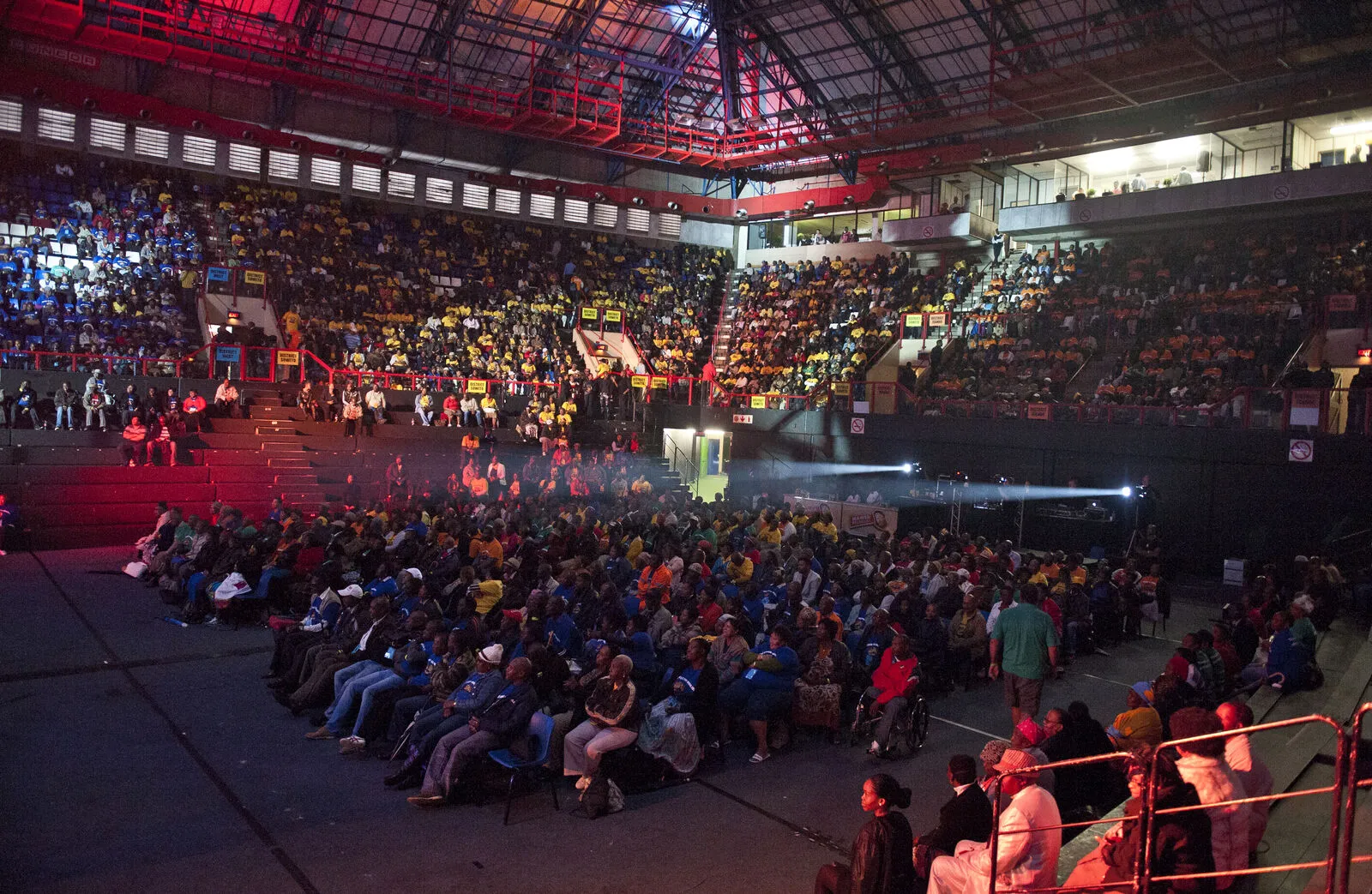 Packed arena crowd at a large-scale B&W Productions live event in South Africa
