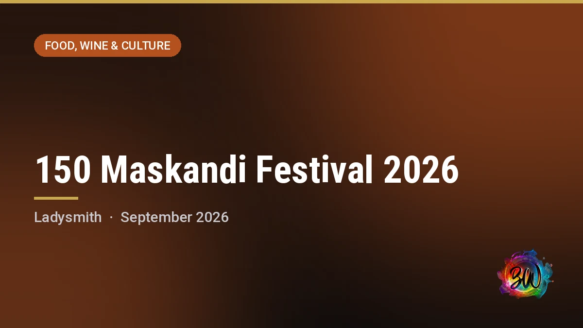 150 Maskandi Festival 2026 — Settlers Park Stadium, Ladysmith