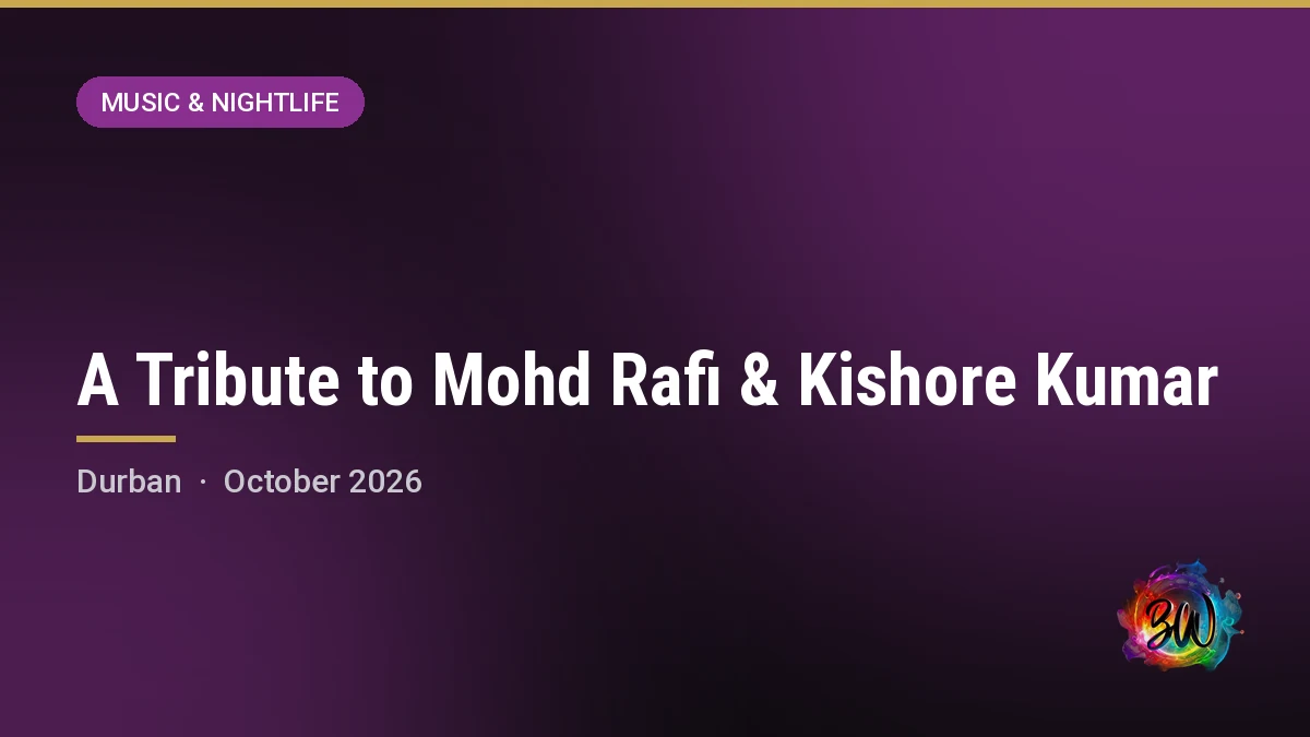 A Tribute to Mohd Rafi & Kishore Kumar — iZulu Theatre, Sibaya, Durban