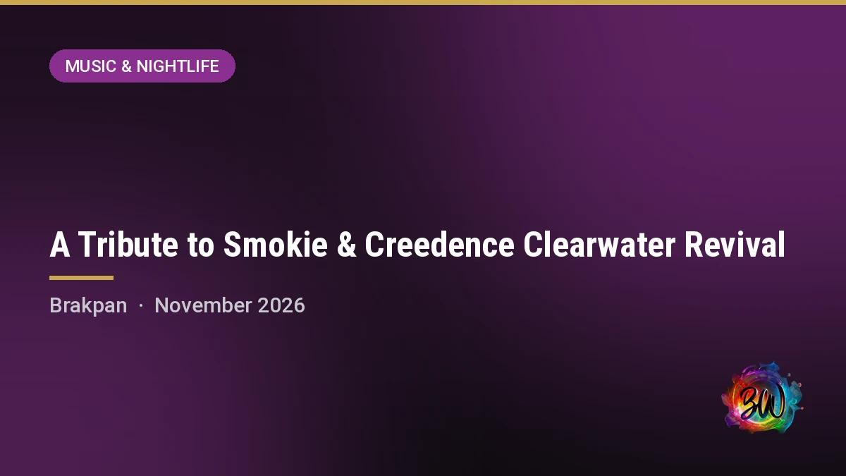A Tribute to Smokie & Creedence Clearwater Revival — Carnival City, Brakpan