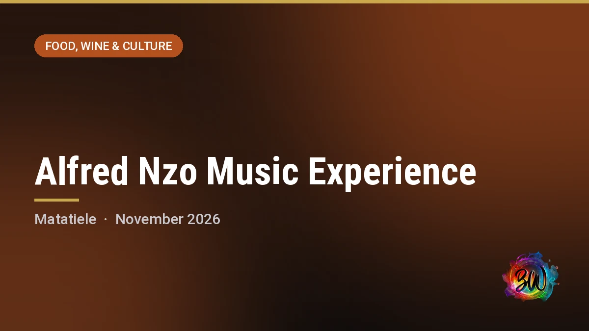 Alfred Nzo Music Experience — Matatiele Old Rugby Fields, Matatiele