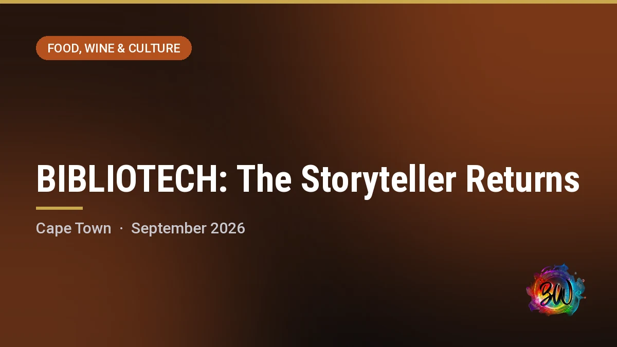 BIBLIOTECH: The Storyteller Returns — Hout Street Studio, Cape Town