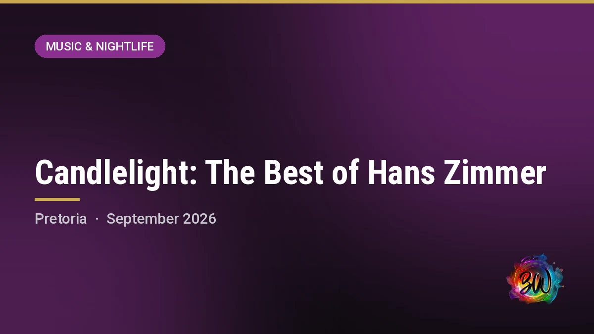 Candlelight: The Best of Hans Zimmer — Voortrekker Monument, Pretoria