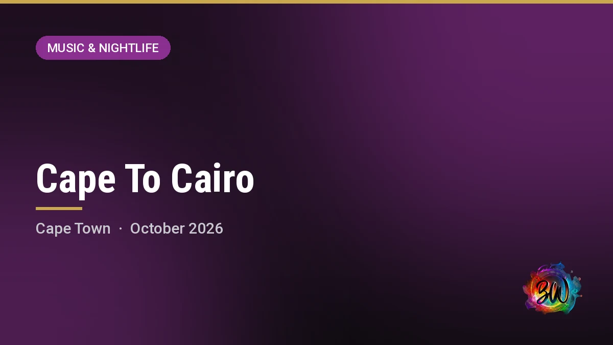Cape To Cairo — Athlone Stadium, Cape Town