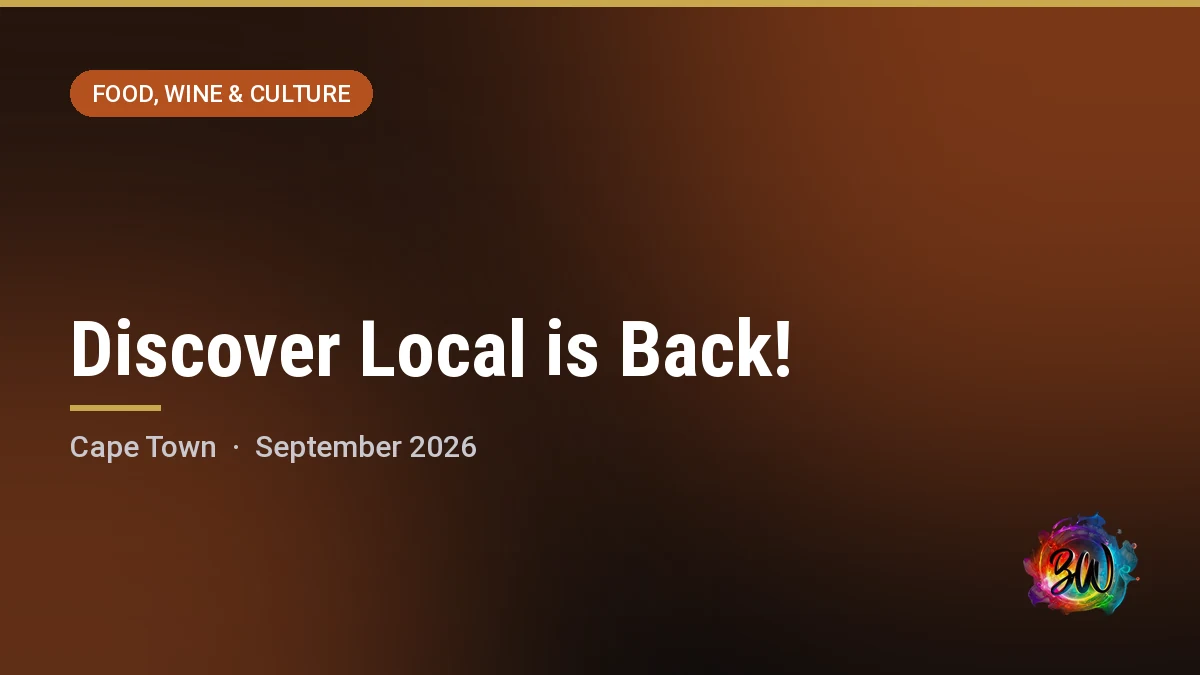 Discover Local is Back! — 30 Regent Rd, Sea Point, Cape Town