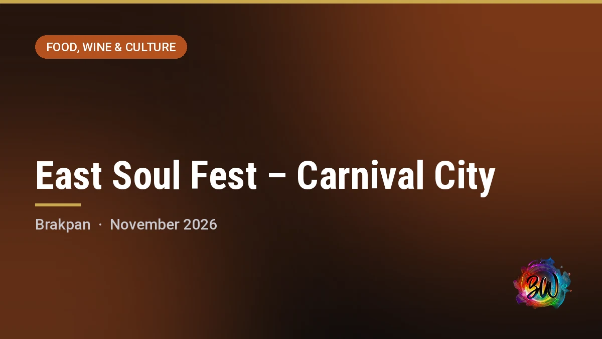 East Soul Fest – Carnival City — Carnival City, Brakpan
