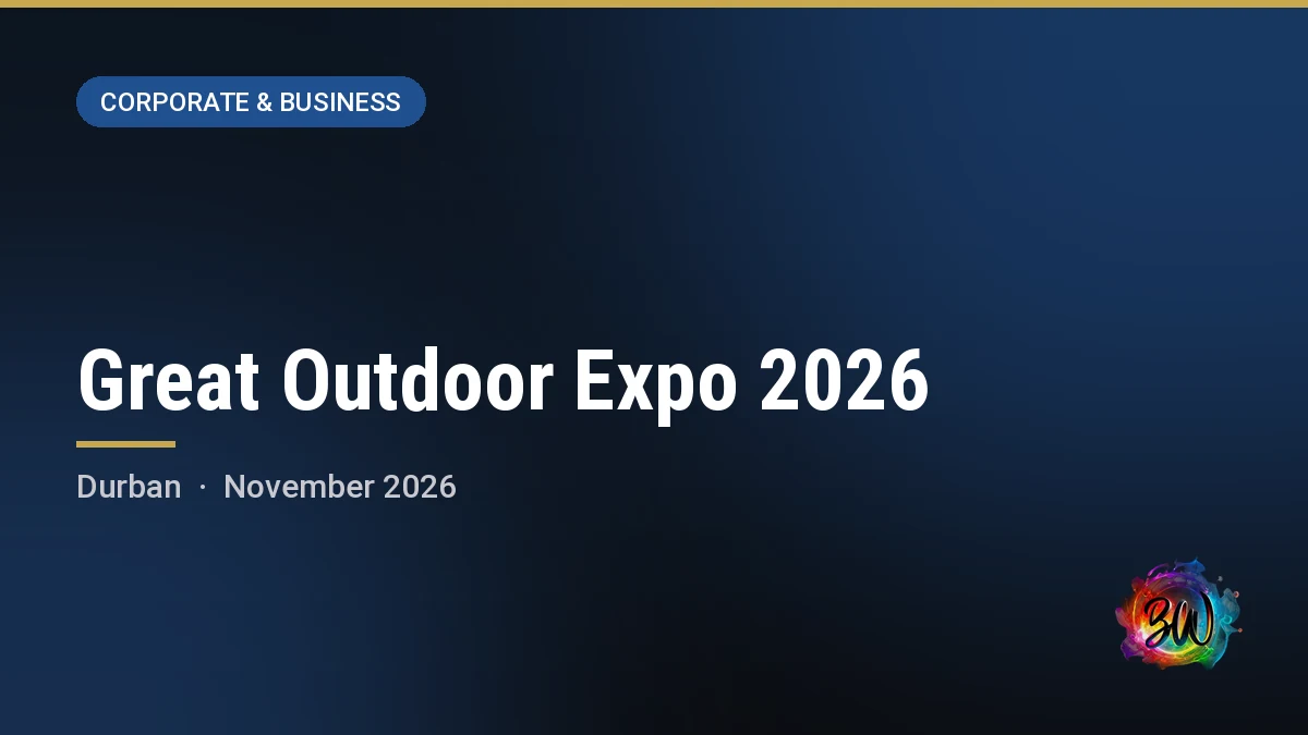 Great Outdoor Expo 2026 — Durban Exhibition Centre, Durban