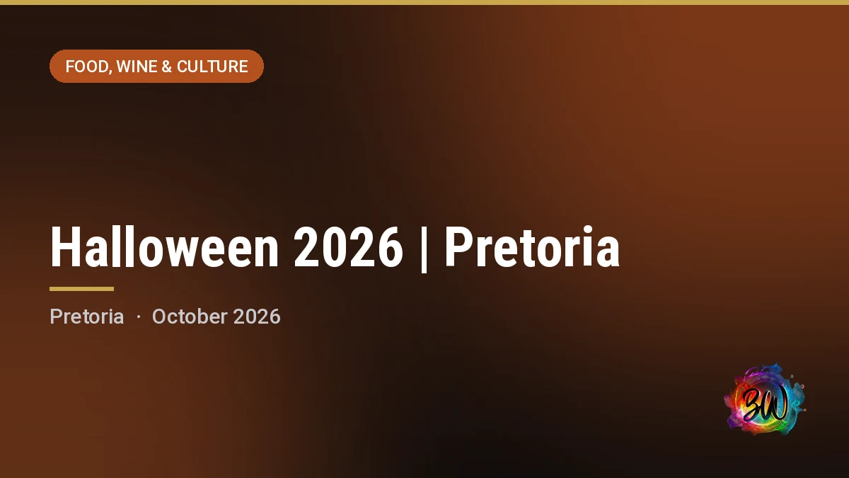 Halloween 2026 | Pretoria — Heartfelt Arena, Pretoria
