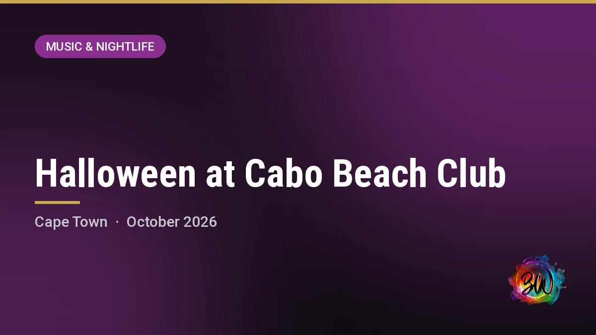 Halloween at Cabo Beach Club — Cabo Beach Club, Cape Town