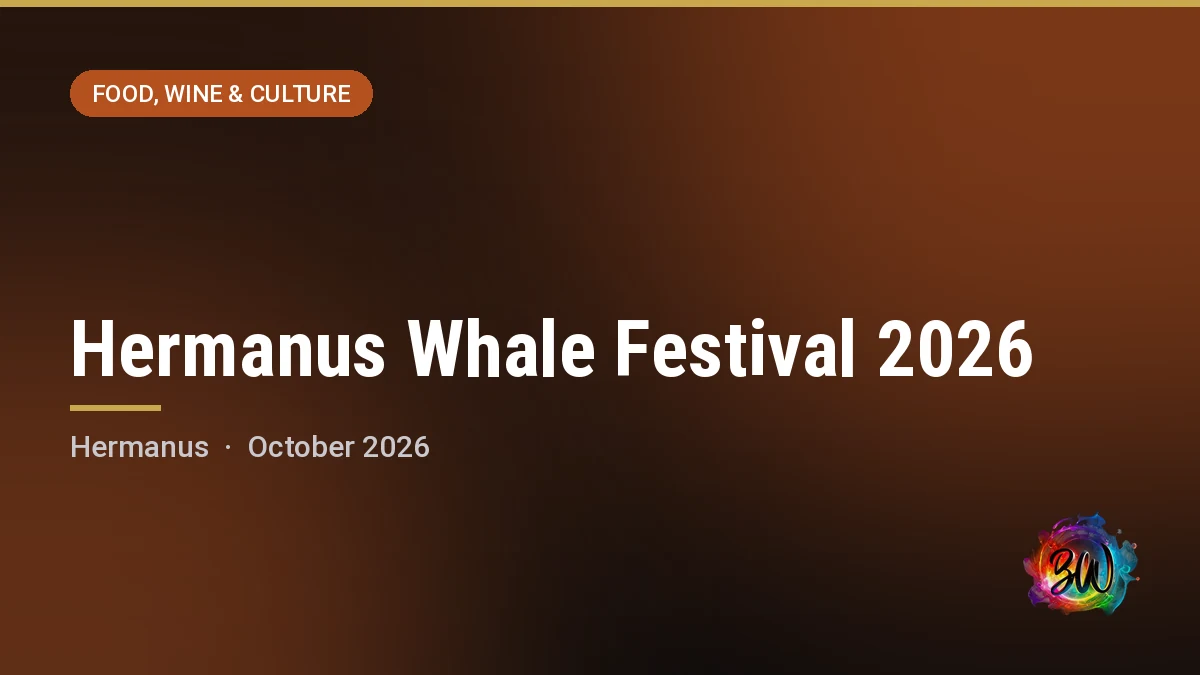 Hermanus Whale Festival 2026 — Hermanus seafront, Hermanus