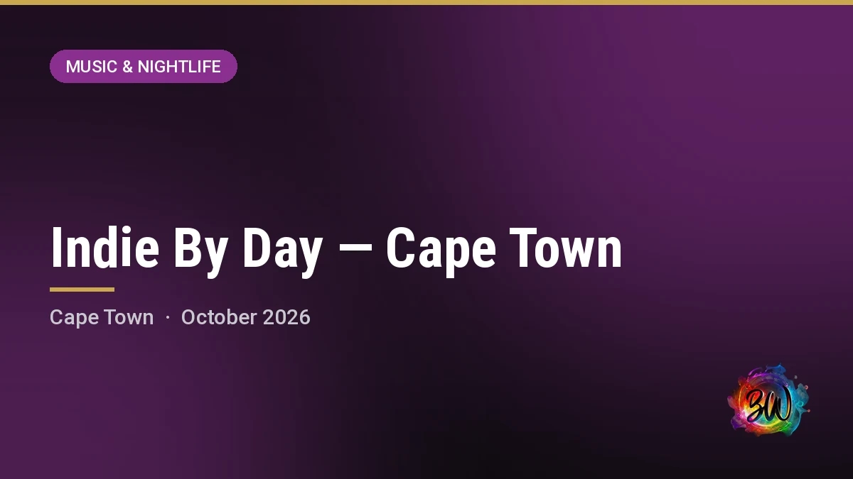 Indie By Day — Cape Town — Cape Town (venue listed as 'Durban' on the FB event — likely an error), Cape Town