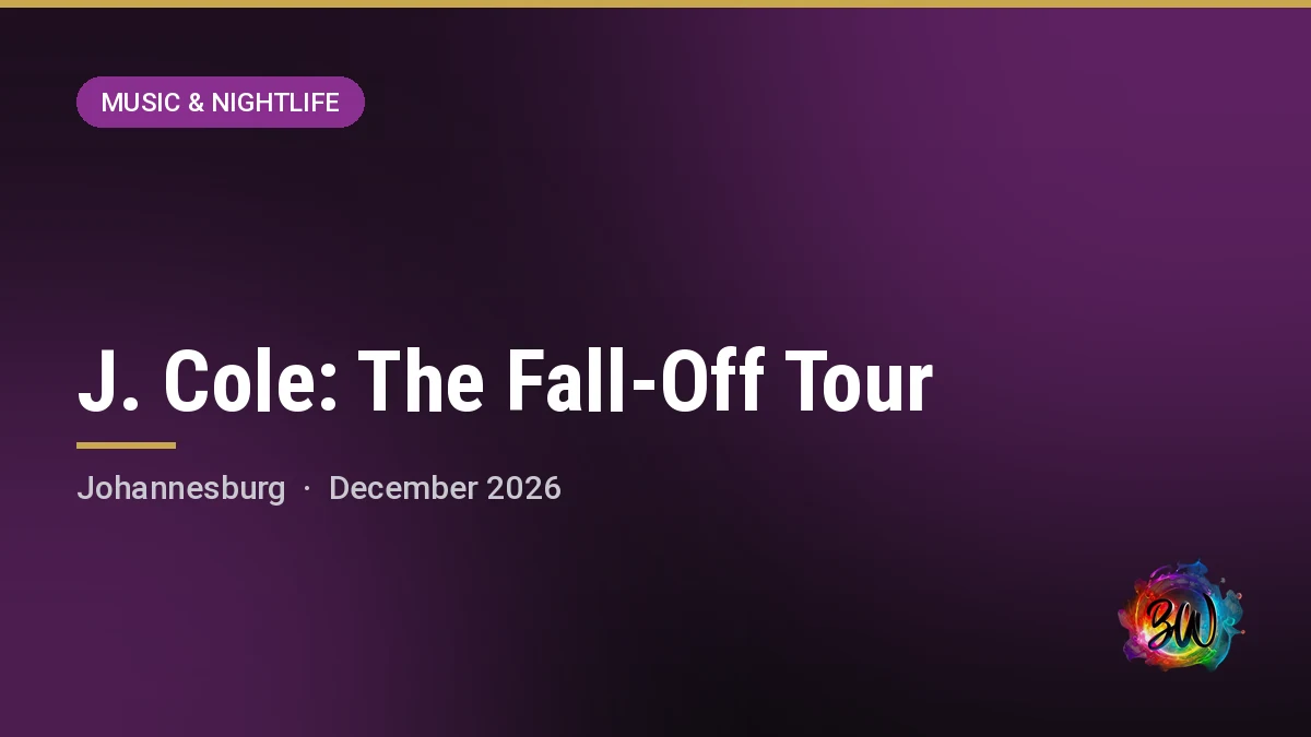 J. Cole: The Fall-Off Tour — FNB Stadium, Johannesburg