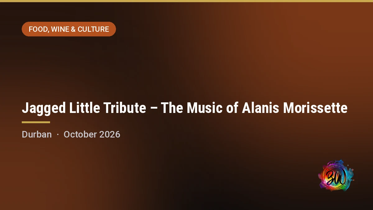 Jagged Little Tribute – The Music of Alanis Morissette — The Playhouse Company, Durban