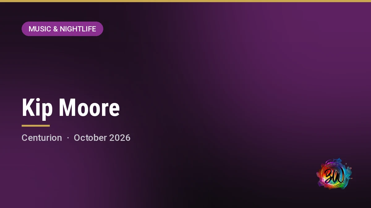Kip Moore — SuperSport Park Cricket Stadium, Centurion