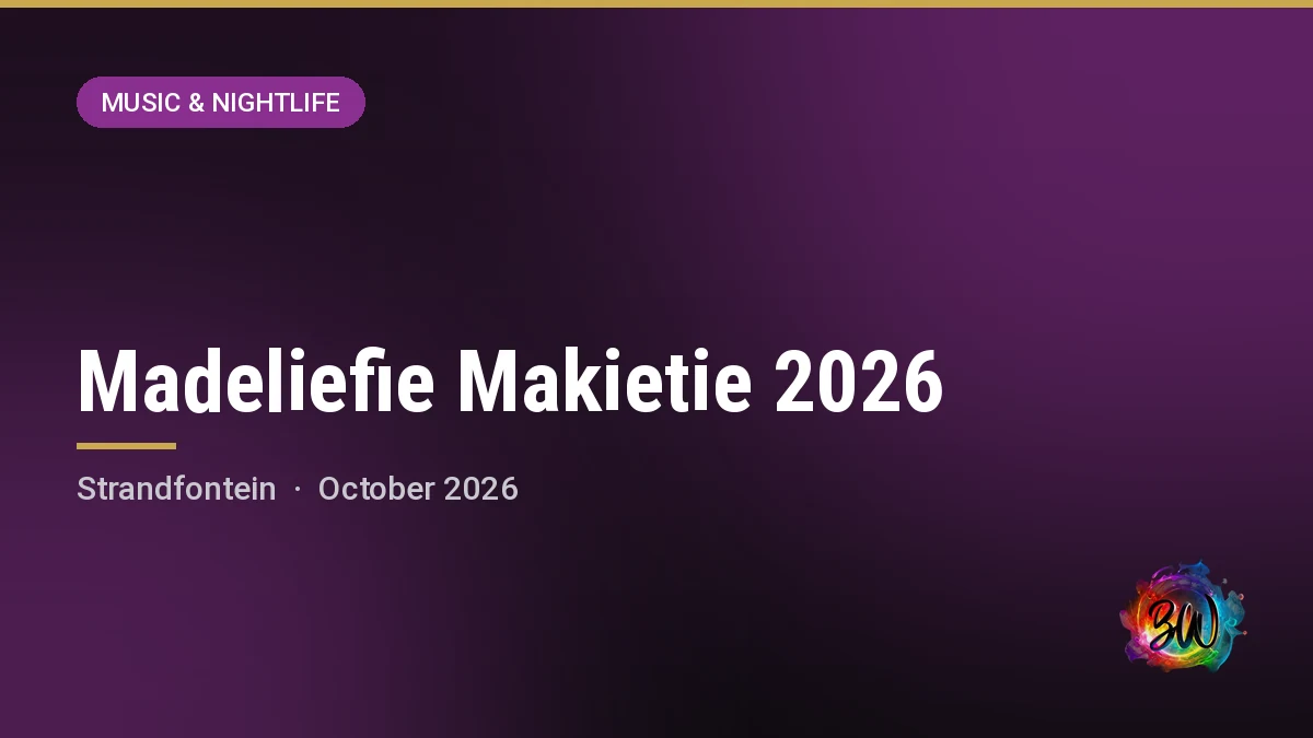 Madeliefie Makietie 2026 — Strandfontein Perdeskoen Campsite, Strandfontein