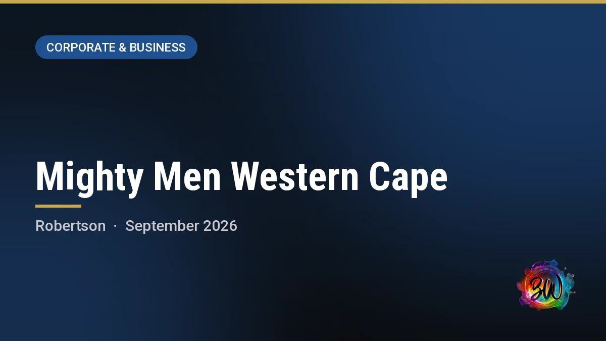 Mighty Men Western Cape — Mighty Men Western Cape grounds, Ashton, Robertson