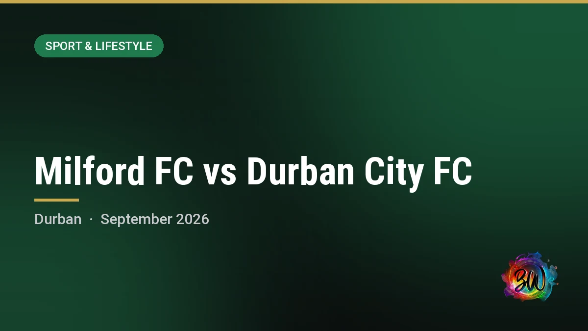 Milford FC vs Durban City FC — Sugar Ray Xulu Stadium, Durban