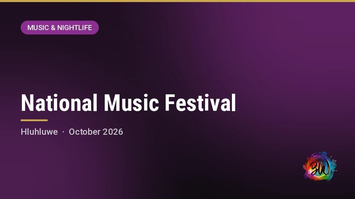 National Music Festival — Hluhluwe Rugby Club, Hluhluwe
