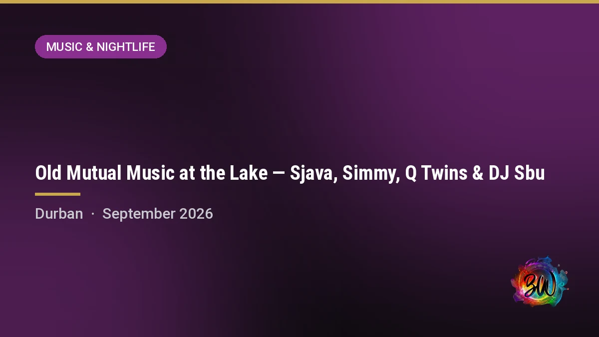 Old Mutual Music at the Lake — Sjava, Simmy, Q Twins & DJ Sbu — Durban Botanic Gardens, Durban