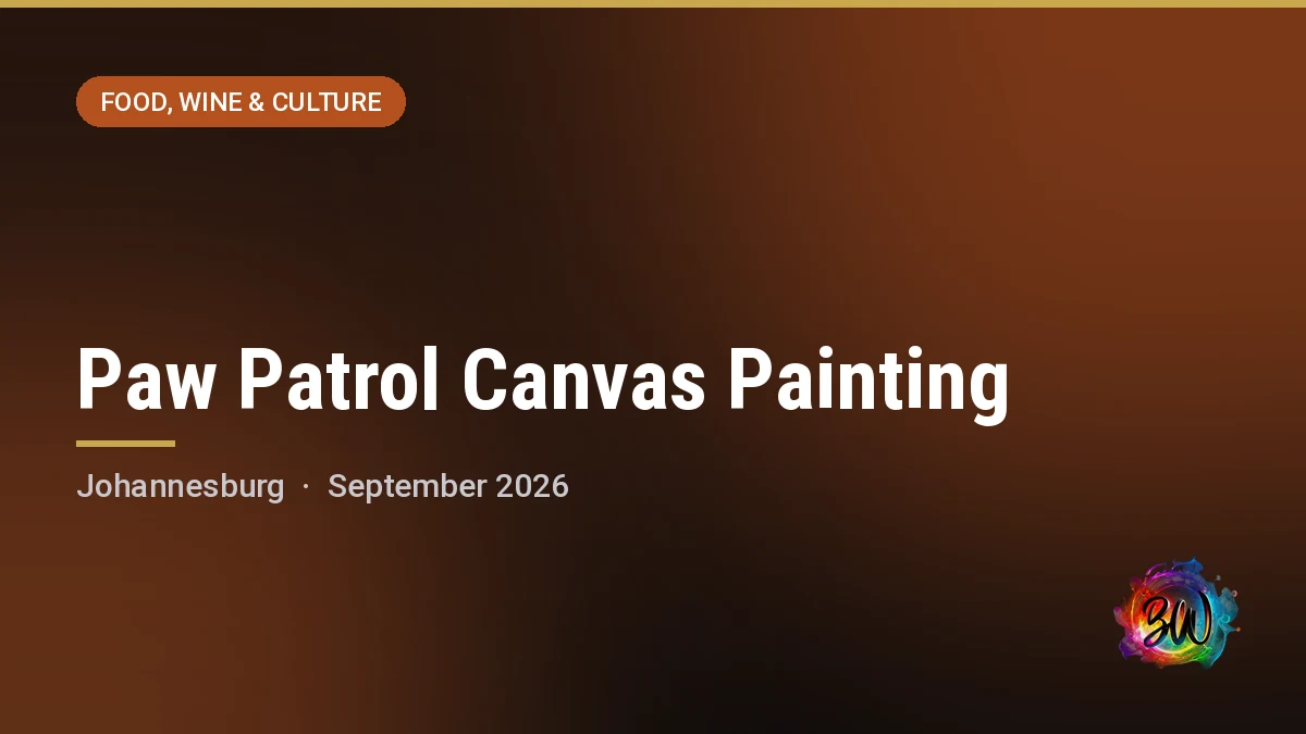 Paw Patrol Canvas Painting — Kids Factory, Johannesburg