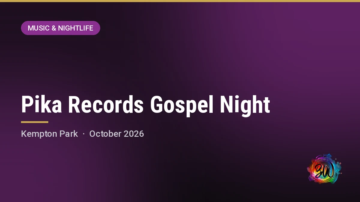 Pika Records Gospel Night — Theatre of Marcellus, Emperors Palace, Kempton Park