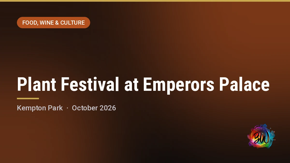 Plant Festival at Emperors Palace — Red Roman Shed, Emperors Palace, Kempton Park