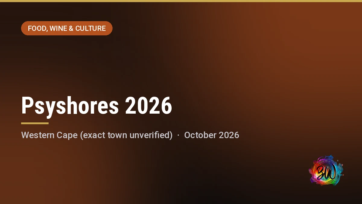 Psyshores 2026 — Buffelskop, Western Cape (exact town unverified)