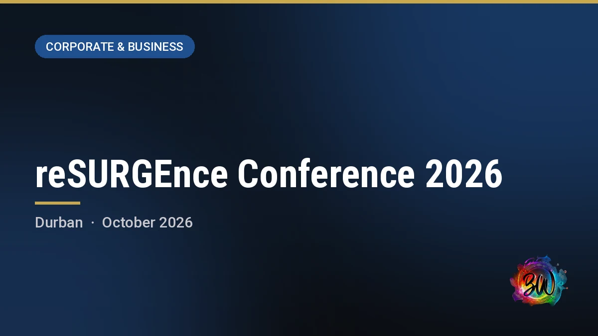 reSURGEnce Conference 2026 — Durban ICC, Durban