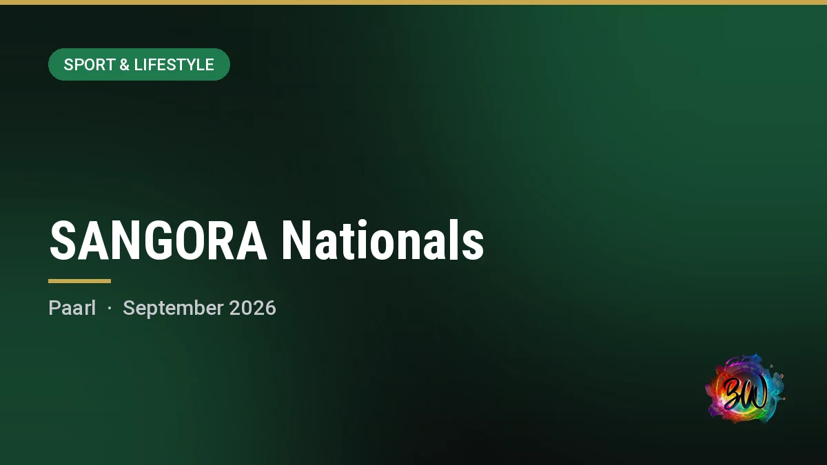 SANGORA Nationals — Brug Street Sport Fields, Paarl