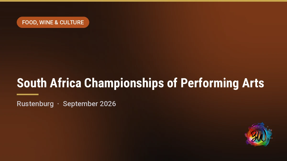 South Africa Championships of Performing Arts — Rustenburg Civic Centre, Rustenburg