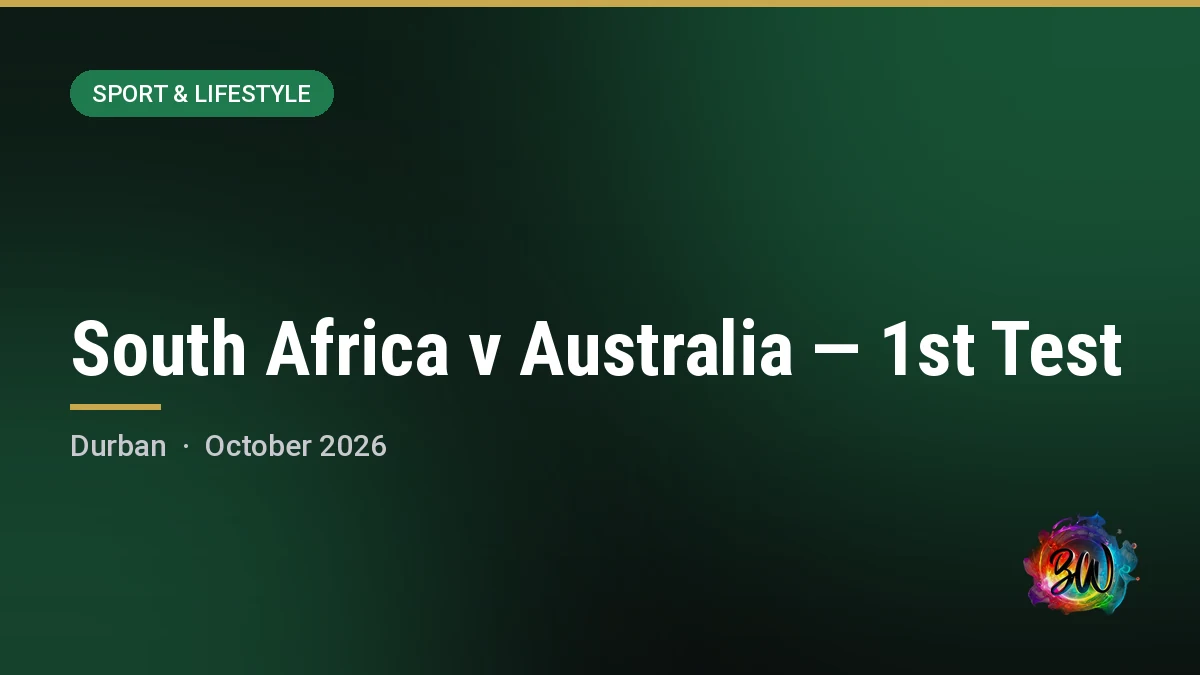 South Africa v Australia — 1st Test — Hollywoodbets Kingsmead Stadium, Durban