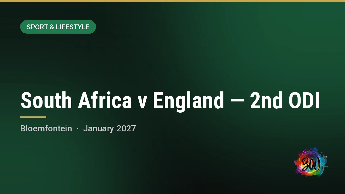 South Africa v England — 2nd ODI — Mangaung Oval, Bloemfontein