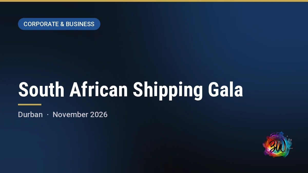 South African Shipping Gala — Durban ICC, Durban