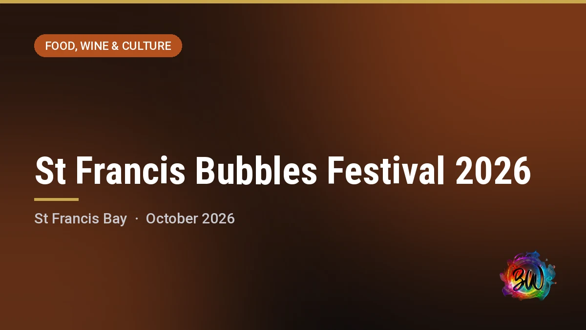 St Francis Bubbles Festival 2026 — The Quays Waterfront, St Francis Bay