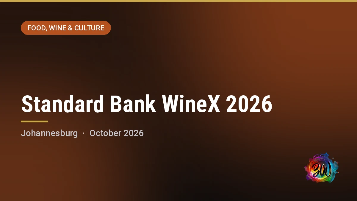 Standard Bank WineX 2026 — Sandton Convention Centre, Johannesburg