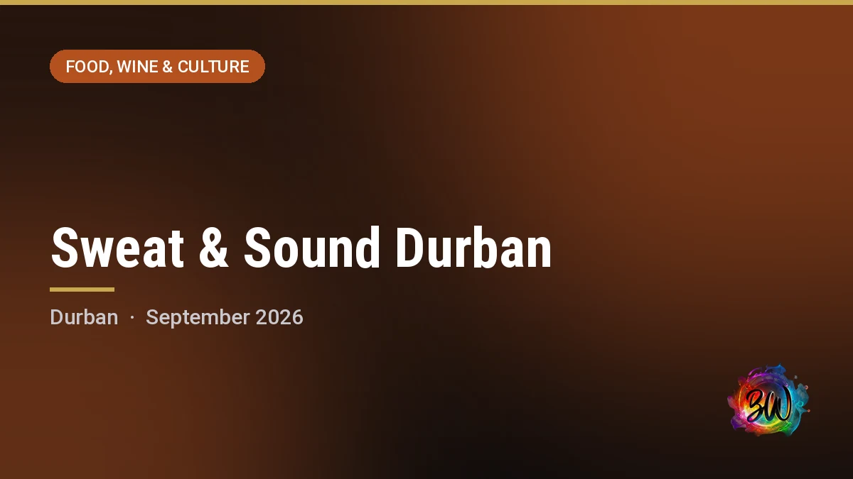 Sweat & Sound Durban — Gateway Hotel, Umhlanga Ridge, Durban