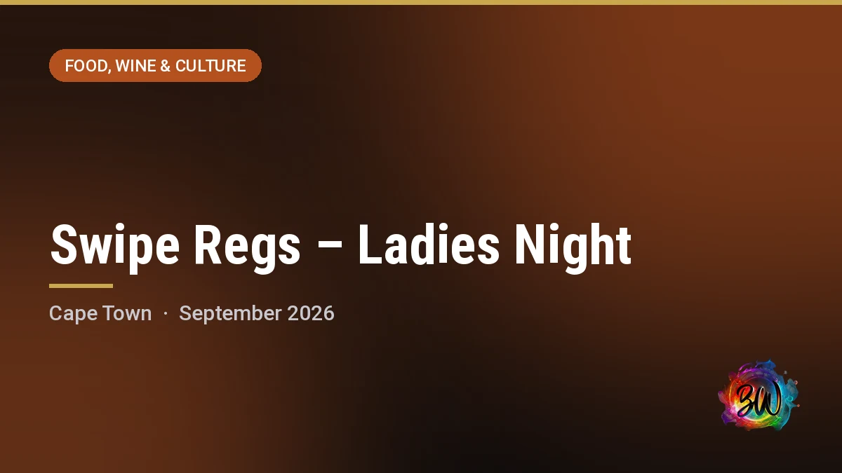Swipe Regs – Ladies Night — Heroes Live, Cape Town