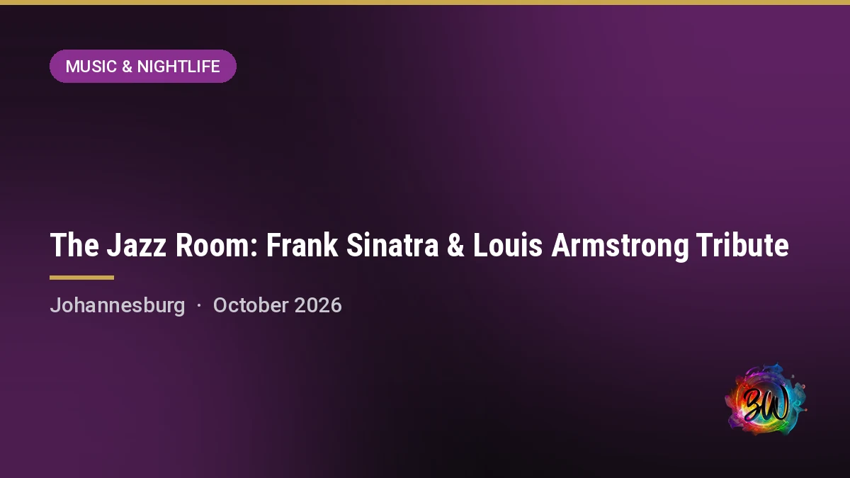The Jazz Room: Frank Sinatra & Louis Armstrong Tribute — The Jazz Room, Johannesburg