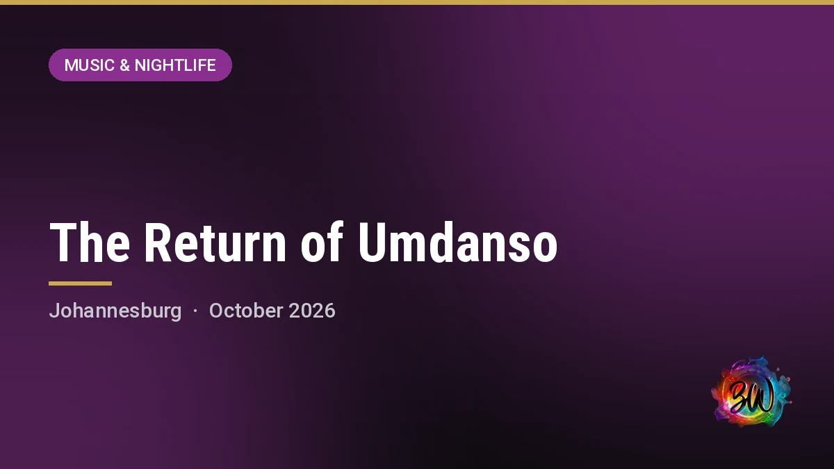 The Return of Umdanso — Club Am, Johannesburg