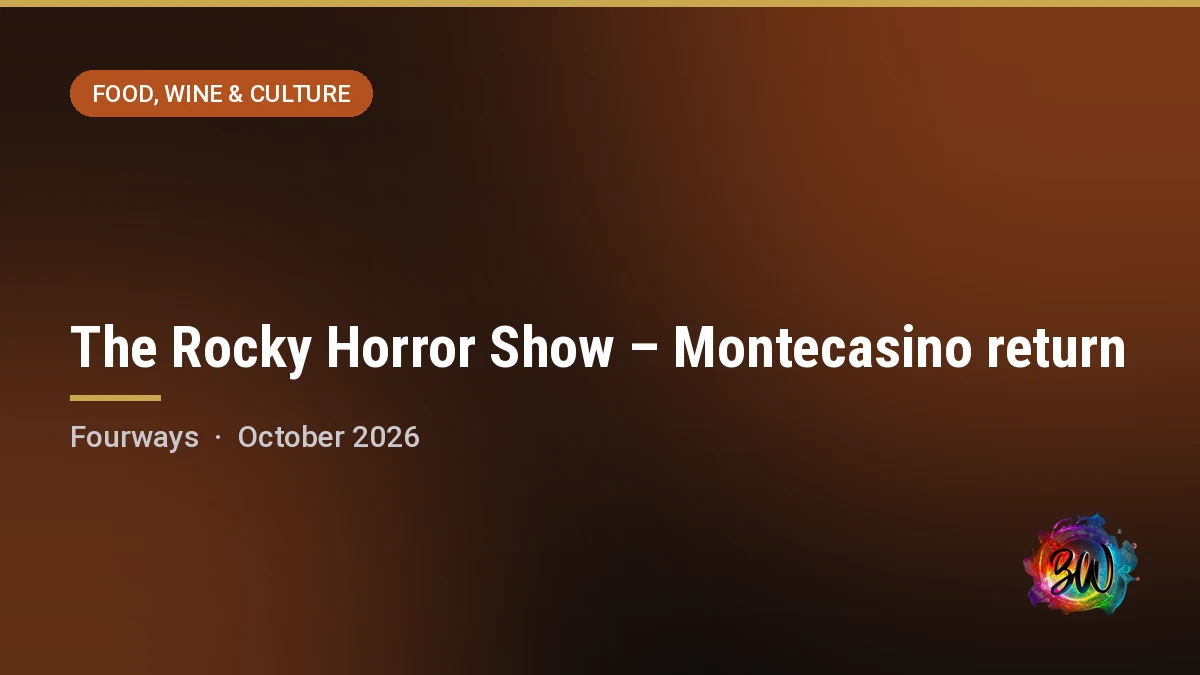 The Rocky Horror Show – Montecasino return — Pieter Toerien's Montecasino Theatre, Fourways