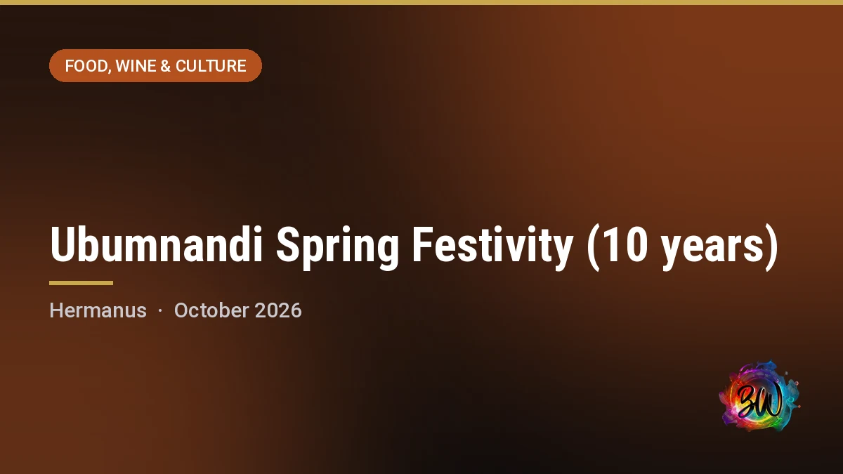 Ubumnandi Spring Festivity (10 years) — Mount Pleasant Sports Field, Hermanus