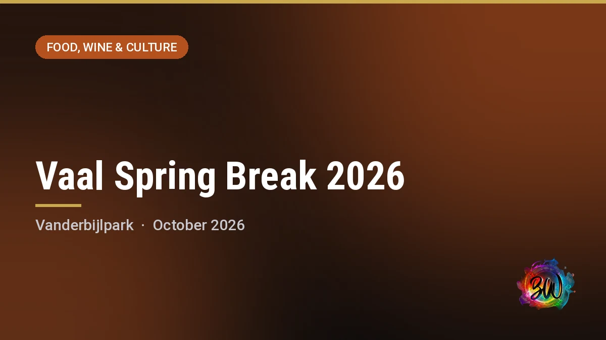 Vaal Spring Break 2026 — President Park Sporting Ground, Vanderbijlpark