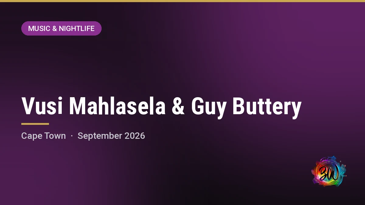 Vusi Mahlasela & Guy Buttery — Holy Trinity Church, Cape Town