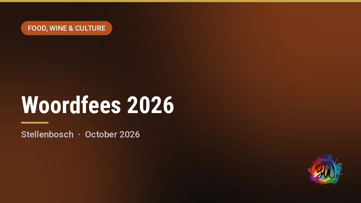 Woordfees 2026 — Jan Marais Park, Stellenbosch