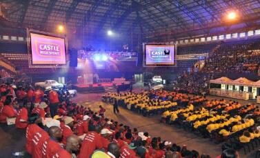 Large arena concert stage built for a major live production
