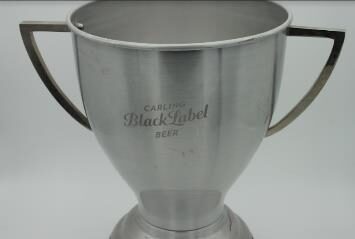 Branded bucket and promotional merchandise for a beverage brand